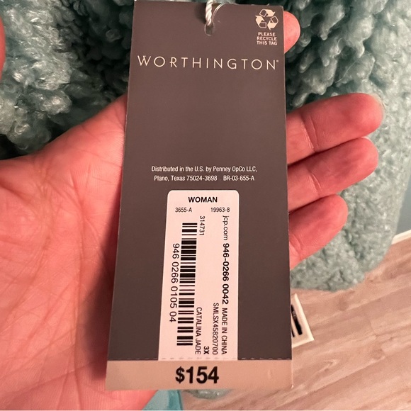 Worthington Long Fleece Jacket. NWT - Picture 8 of 12